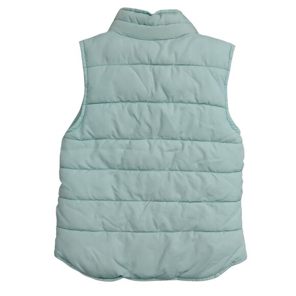 Place Puffer Vest Size Small 5/6 Light Pastel Green Full Zipper Fleece Lining - Picture 3 of 3